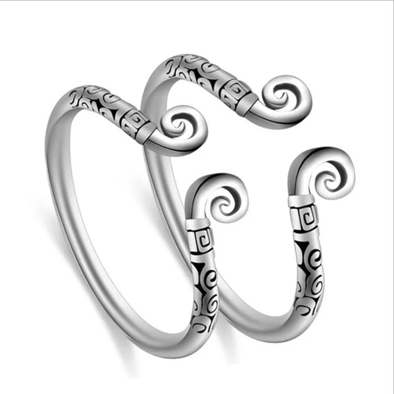 Best KOFSAC New Charm Thai Silver 925 Ring Classic Monkey King Love Forever Couple Rings For Women Men Party Lovers Jewelry Gifts
