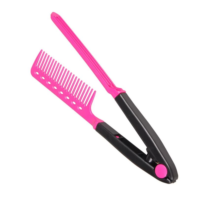 

Fashion V Type Hair Straightener Comb DIY Salon Hairdressing Styling Tool 88 H @ME88