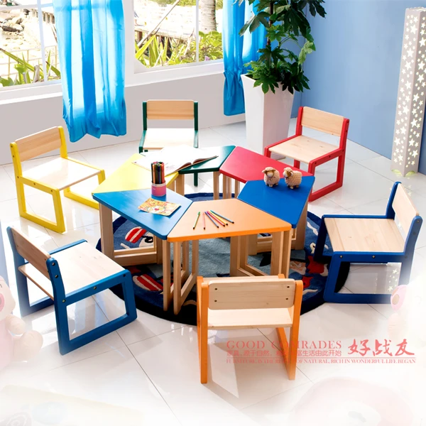 Baby Child Wood Table And Chairs To Eat Games Suit Children To
