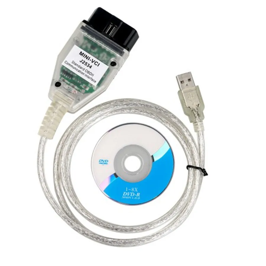 

Mini VCI Mini-VCI V13.00.022 J2534 OBD2 Diagnostic Cable With TIS OEM Diagnose Software 10pcs/lot