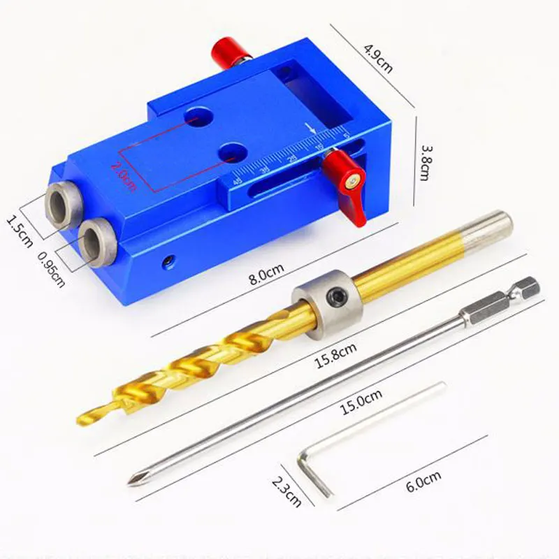

1 Set Pocket Hole Jig Step Drill Bit Kit Woodworking Carpentry Tool For Kreg Joinery LAD-sale