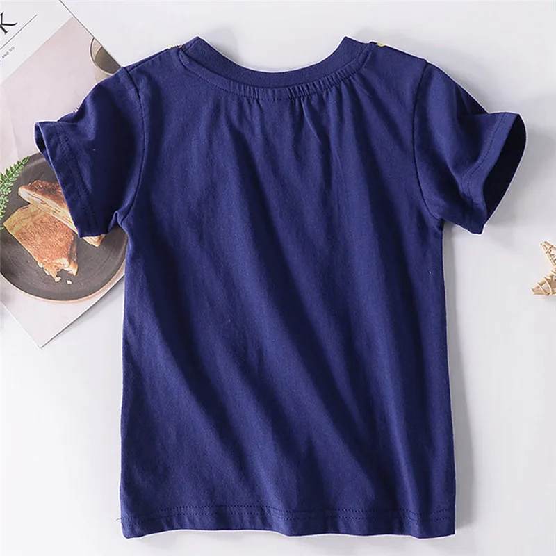 Telotuny/ хлопковый топ, Рубашка классная футболка с короткими рукавами для мальчиков и девочек с рисунком музыкального инструмента We Will Rock YOU JU 19