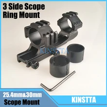 KINSTTA Тактический 3 бокового рельса Системы 25,4 мм 30 мм Кольцо прицел горе Fit 20 мм планка Вивера Для охотничий как в CS боевой комплект
