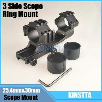 

KINSTTA Tactical 3 Side Rail System 25.4mm 30mm ring Rifle Scope Mount Fit 20mm Picatinny Weaver Rail For Hunting CS Battle Kit