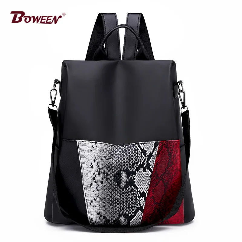

fashion Patchwork Oxford women backpack school bags for girl Teenager Anti theft bagpack Preppy Style back pack female back bag