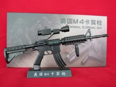 1:3 металлический реквизит в виде пистолета USA M4 Carbine телескоп Ver. Игрушечный стрелковый пистолет Модель игрушечных пистолетов металл черный