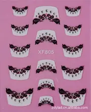 fashion French style Crystal Water Transfer Nails Art Sticker decals lady women manicure tools Nail Wraps