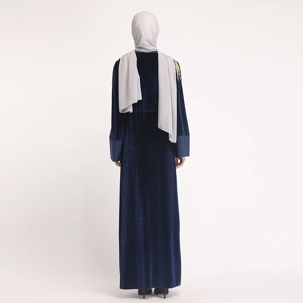 Длинные халаты, Vestidos, Средний Восток, Рамадан, турецкий исламский роскошный мусульманский бархат, abaya, вышивка, длинные платья