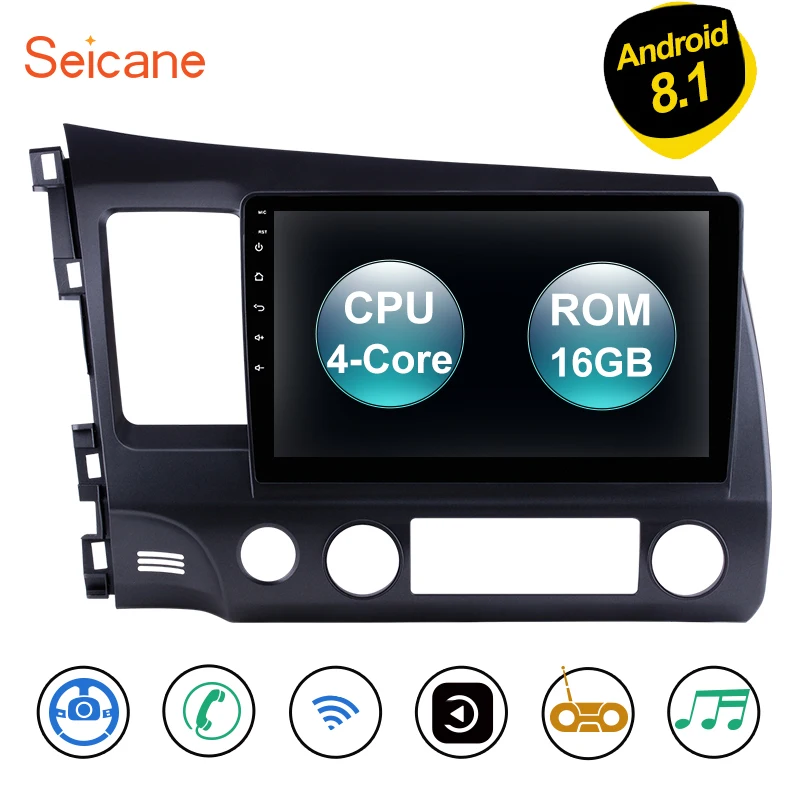 

Seicane Android 8.1 For 2006 2007 2008 2009 2010 2011 Honda Civic Car GPS Navigation Radio Stereo 4-Core Multimedia Player Unit