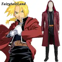 Fullmetal Alchemist Edward Elric Cosplay Costume adult men Halloween costumes Hot anime cosplay suit custom made