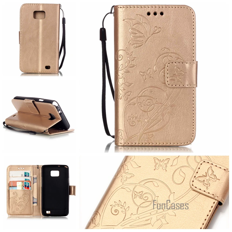 

Cover for fundas Samsung Galaxy S2 SII Cover Case for coque Samsung S2 SII i9100 Case S2 Plus i9105 4.5 inch + Stand Card Holder
