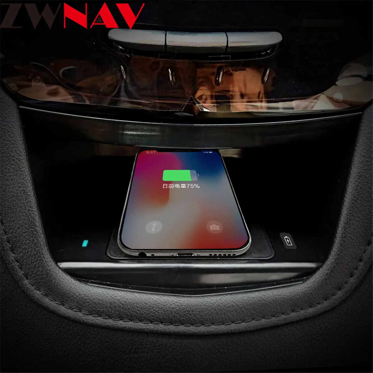 

QI car wireless charger For Cadillac XT5 2018 Intelligent Infrared Fast Wireless Charging Car Phone Holder for iphone/Samsung