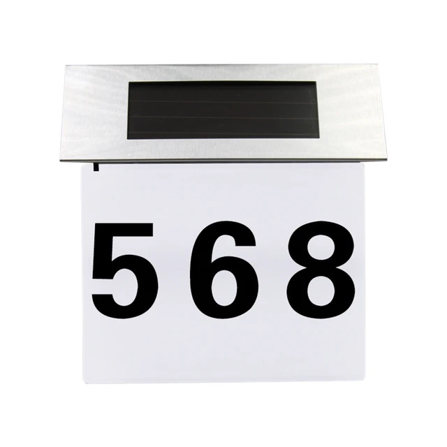 Solar Lighted Address Sign House Number Stainless Steel Solar Lighted Address Sign House Number Stainless Steel Ed Street Illumination Wall Lamp Alphanumeric Light
