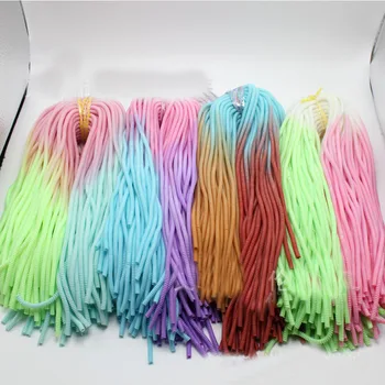 

100Pcs 60CM Gradient Color Solid TPU Spiral USB Charger Cable Cord Protector Wrap Cable Winder For iphone Samsung Hair Ring