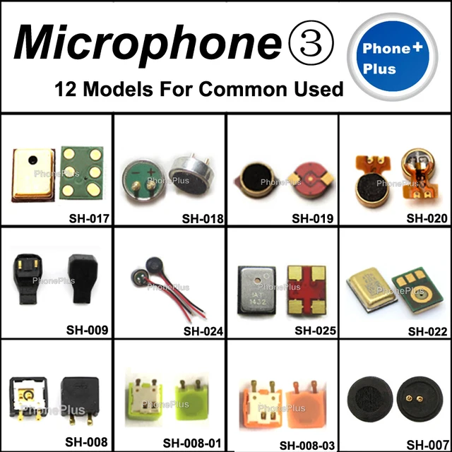 12 Models 24pcs Microphone Mic Inner Receiver Repair Part For All Phone