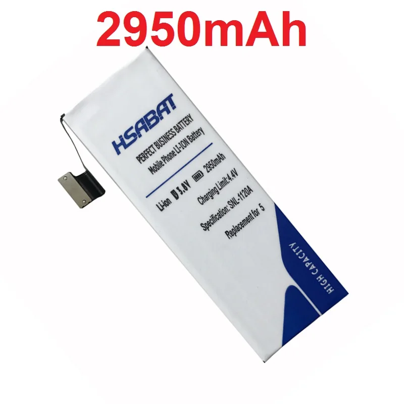 imágenes para HSABAT 100% Nuevo de Mayor Capacidad de 2950 mAh de La Batería para el iphone 5/para el iphone 5G de Reemplazo de La Batería para Baterías de iPhone5 imágenes para HSABAT 100% Nuevo de Mayor Capacidad de 2950 mAh de La Batería para el iphone 5/para el iphone 5G de Reemplazo de La Batería para Baterías de iPhone5