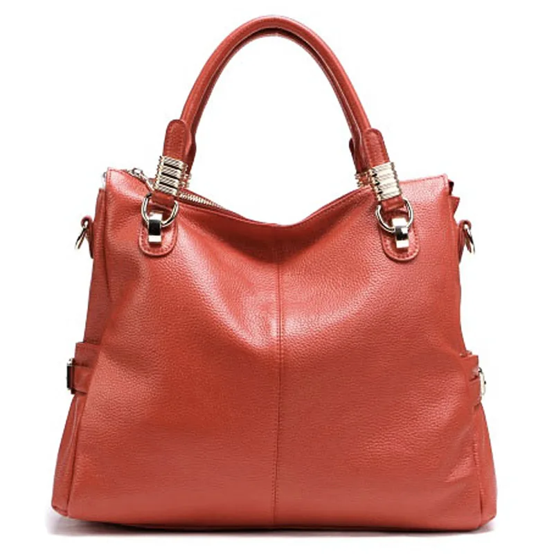 YUFANG женская сумка из натуральной кожи, Высококачественная женская сумка на плечо, большая Вместительная женская сумка-мессенджер, мягкая кожаная повседневная сумка - Цвет: watermelon red