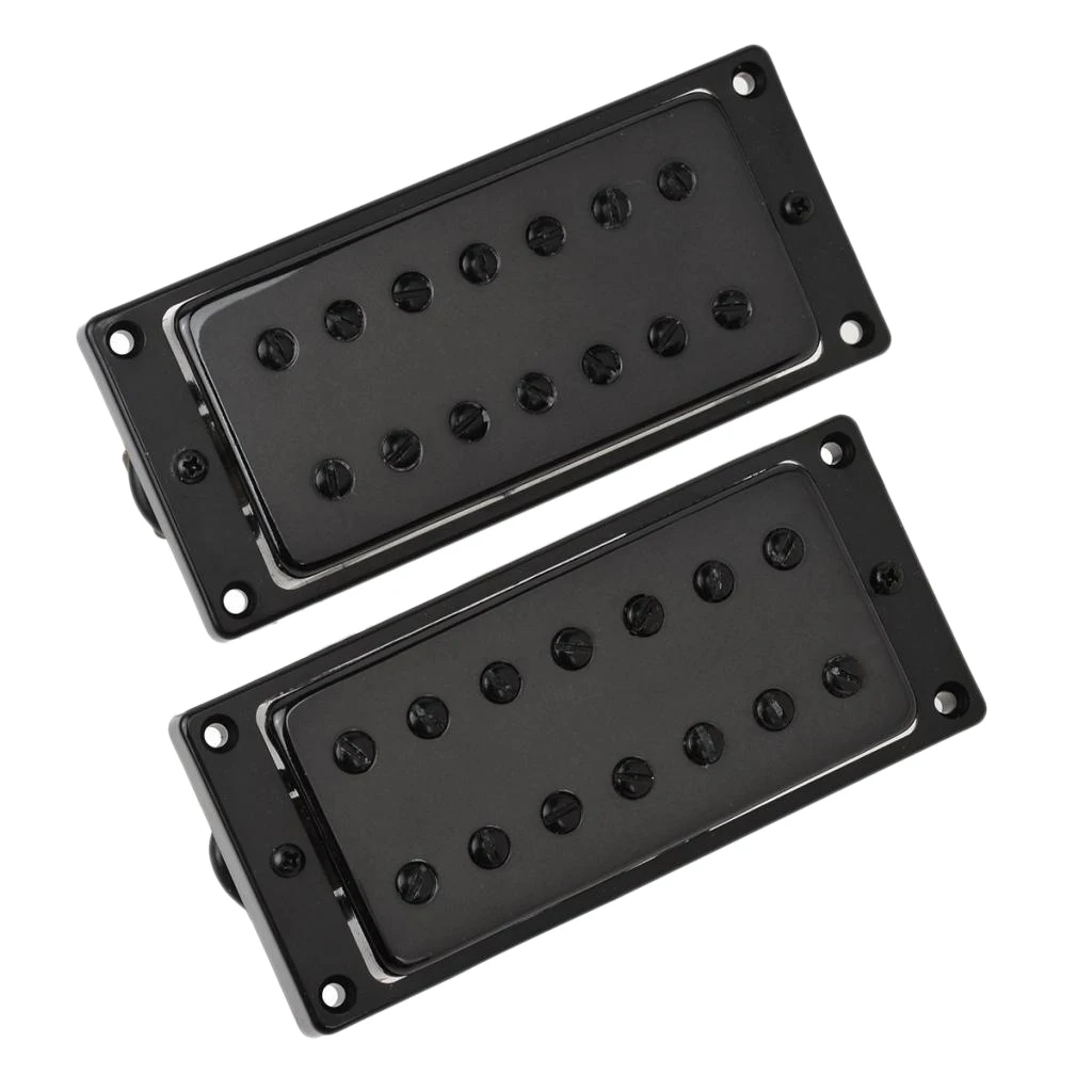 

Adjustable Pole Piece 7 String Humbucker Pickup Set Neck & Bridge Double Coil for Electric Guitar