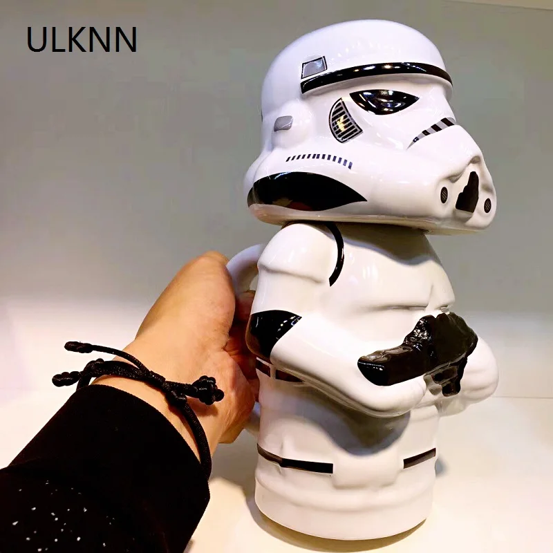 

ULKNN Creative Star Wars Cup Darth Vader White Knight Stormtrooper 3D Human Body Mugs Coffee Milk Mugs Kids Gift Mass Capacity