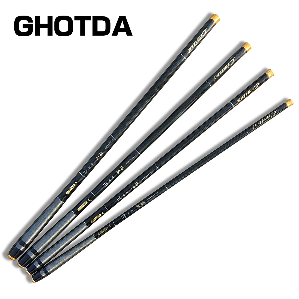 

GHOTDA Super Hard High Carbon Fiber 3.6-7.2M Telescopic Stream Fishing Rods