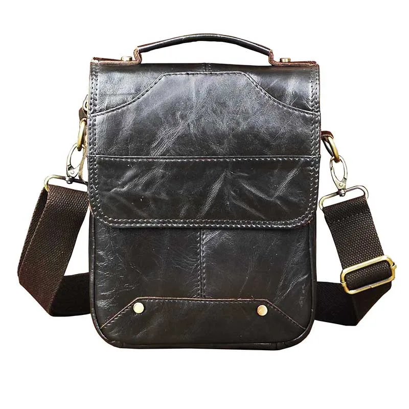 Quality Leather Male Casual Designer Shoulder messenger bag cowhide
