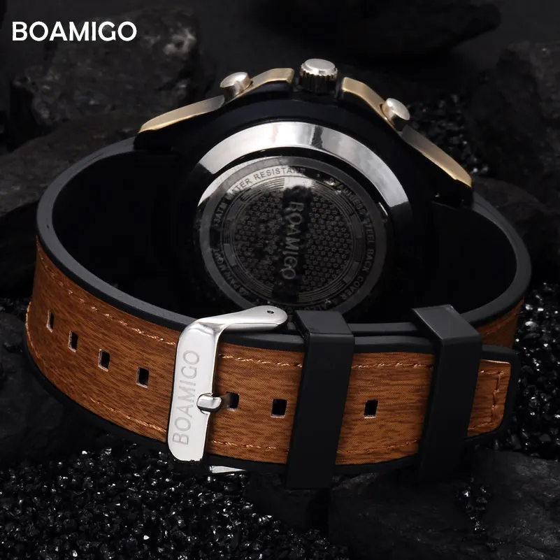 Мужские спортивные часы BOAMIGO аналоговые цифровые светодиодный кварцевые с