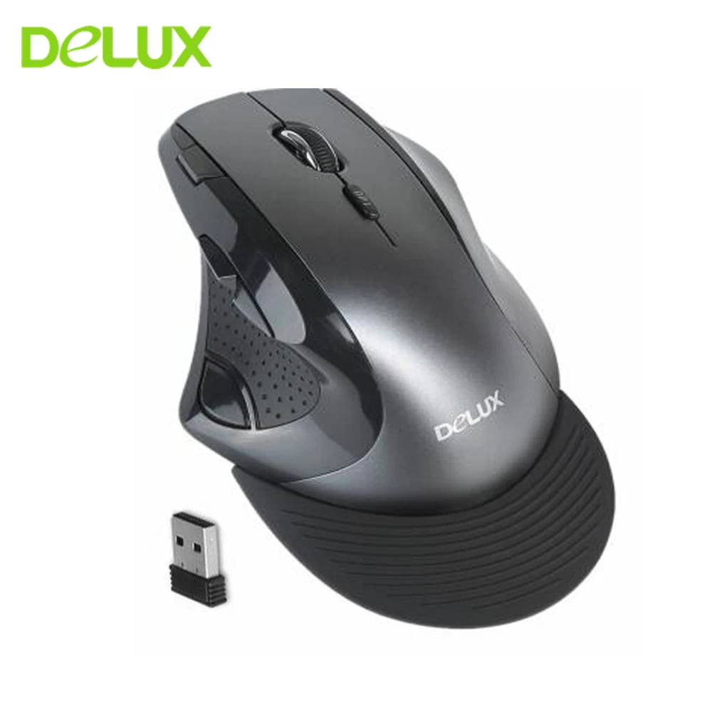 

Delux 2018 new Wireless Mouse Vertical Healthy Mouse with USB Receiver Optical 2400 DPI Gaming Mice For Laptop Computer Gamer