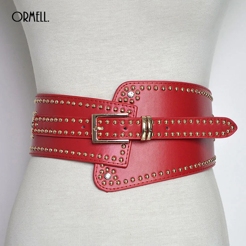 Love My Seamless Womens Ladies Girls Accessories Corset 6 Wide Belt With 3 Metal Buckles Elastic Waist Belt