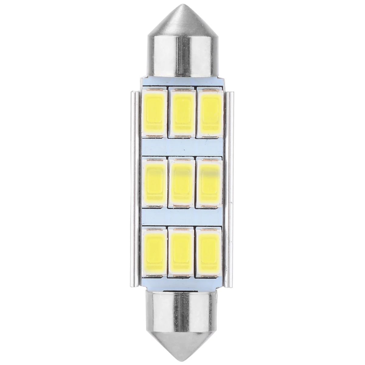 Mayitr 2pcs 42mm 300K 5630 Festoon 9SMD Bright LED Canbus Dome Interior Light Bulb Warm White