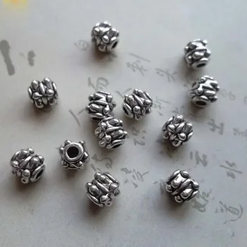

50pcs/lot Fashion Jewelry Decoration Beading Spacer 4x4.5mm Designer Metal Charm Beads For Necklace Bracelets Making Accessories