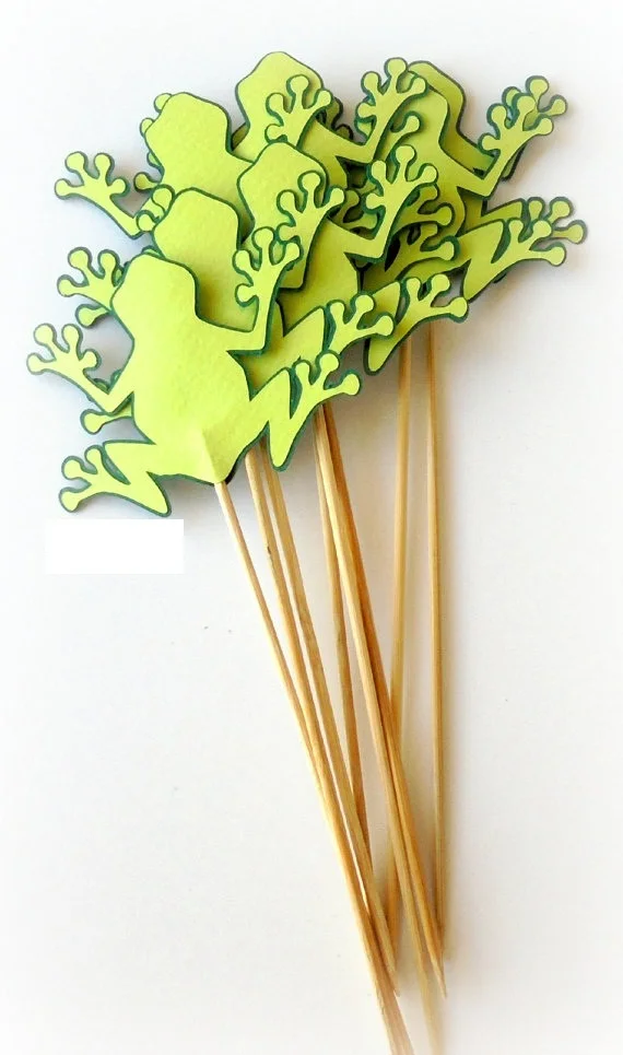 Frog Decorative Cupcake Toppers birthday lake wedding bridal baby