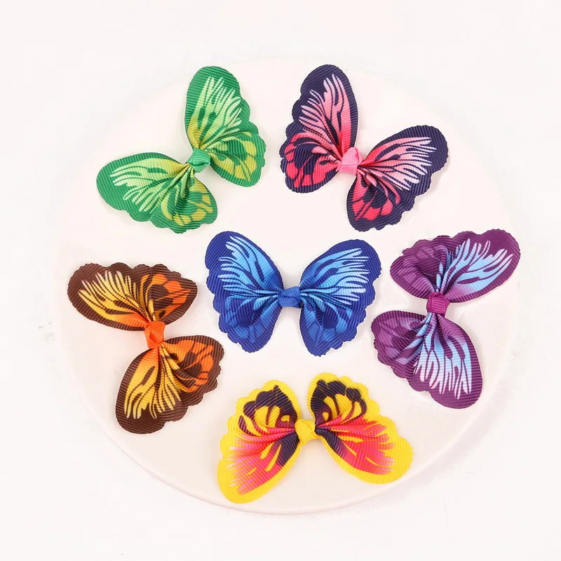 Girl's Cute Butterfly Bowknot Headband Grosgrain Ribbon Hair Pins Hair