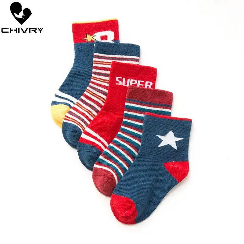 Детские носки Chivry 5 пар/лот для новорожденных весна осень детские 100% хлопок