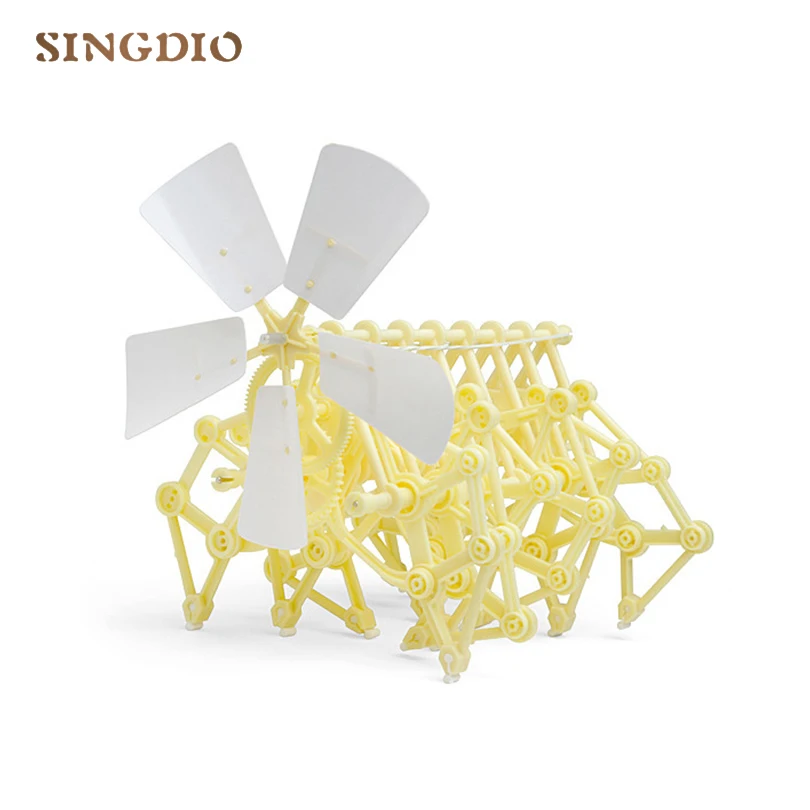 

DIY Windmill Toys Specil Design Walking Beast Children Automatic DIY Windmill Toys Creative Toy Robot Educational Ideas Gift