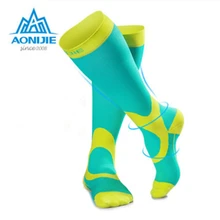 Aonijie для женщин и мужчин унисекс поддержка ног стрейч спортивные гетры Компрессионные гольфы носки для пеших прогулок беговые длинные носки