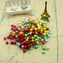 100 шт Искусственные растения для домашнего декора мини-пена вишня Фрукты diy коробка для рождественских подарков Скрапбукинг дешевые поддельные пластиковые цветы