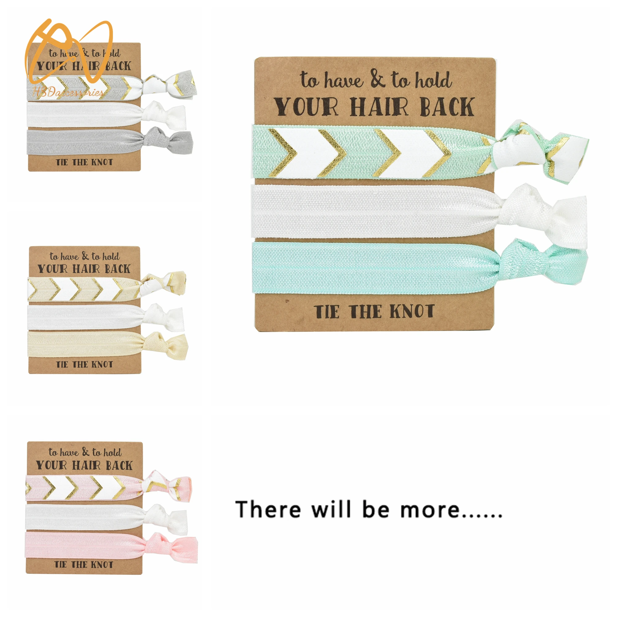 Hsd аксессуары 5 упаковок розовые резинки для волос комплект без складок Резинки ручной вязки конский хвост держатели для девичника вечеринок