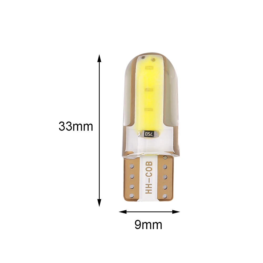 10 шт. силикагель светодиодный COB W5W T10 194 8SMD Клин лампочки на подвеску авто для номерного знака чтения двери автомобиля багажника автомобиля лампы