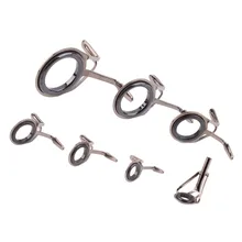 7 Размеры Винтаж Овальный Рыбная ловля советы Род направляющие кольца ремонт нержавеющей полюс комплект Хорошее качество