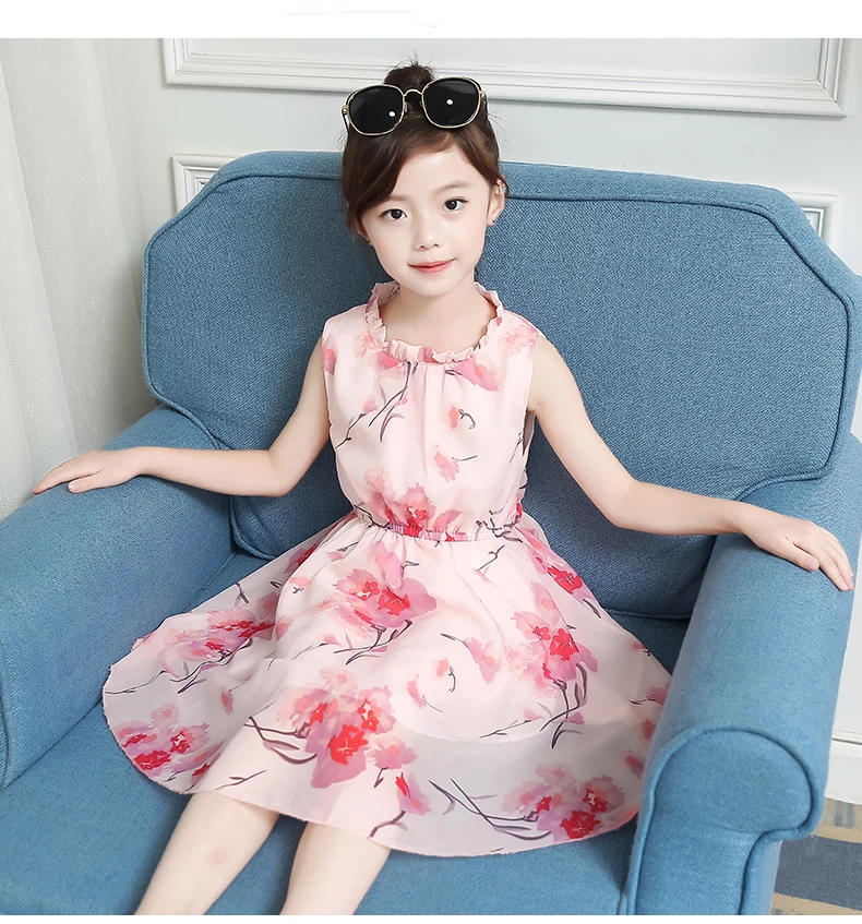 Girls Peony Flower Vintage Dress_08