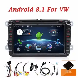 Bosion Android 8,1 автомобильный DVD радио мультимедиа Octa Core 16 GB gps Navi Bluetooth MP3 MP5 аудио для Volkswagen VW Golf Polo Passat