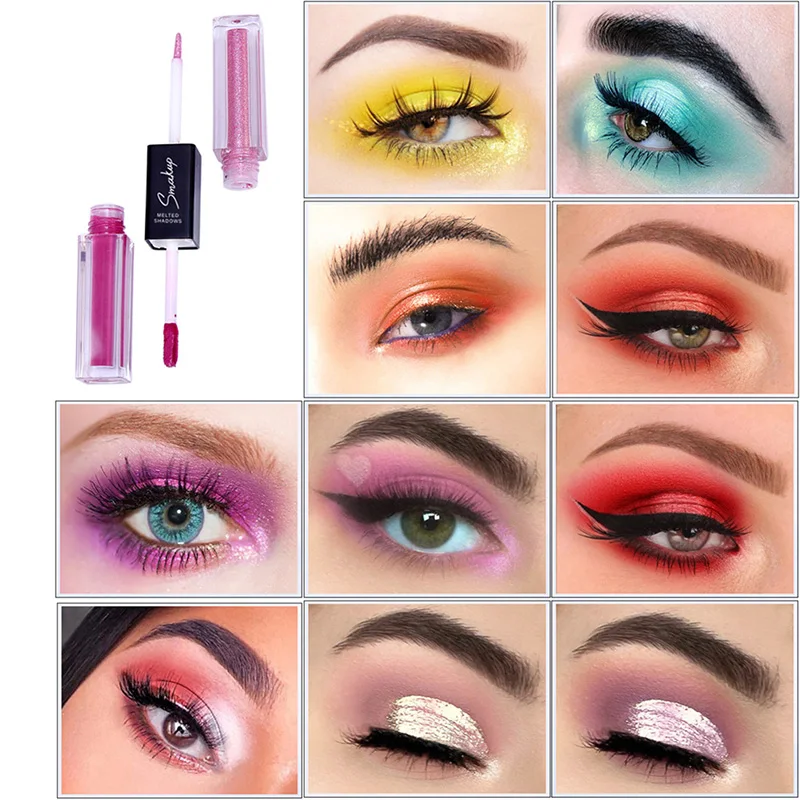 

Double-end Liquid Eye Shadow Anti-water Smudge-proof Long-lasting Colorfast Shimmer Matte Eyeshadow