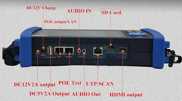 " ip-камера Тестер CCTV тестер монитор ip-камера s и аналоговые камеры тестирование кабеля сканирования ip обзор PTZ 12V2A POE выход