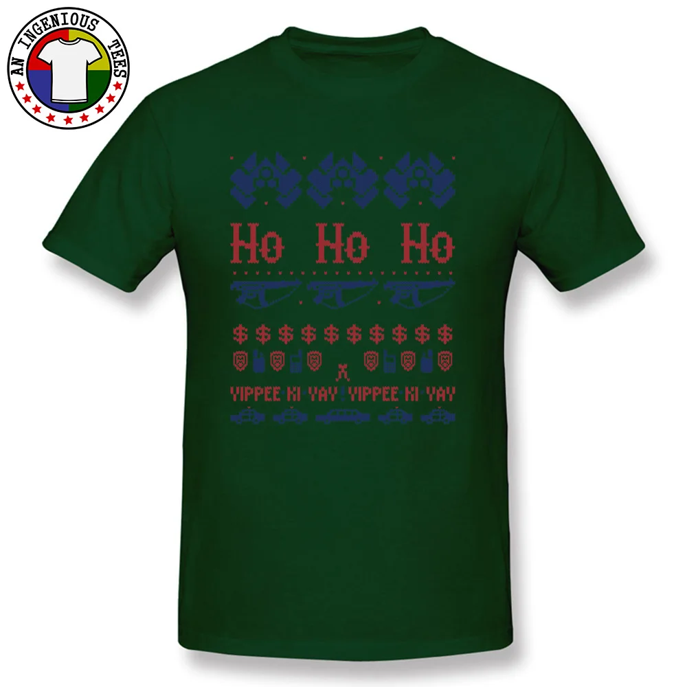 McClane Christmas Sweater 5034 Short Sleeve Tops Tees Autumn Crewneck 100% Cotton Men's T Shirts Slim Fit T-Shirt Brand New McClane Christmas Sweater 5034 dark