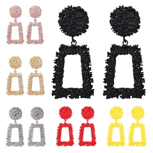 HOCOLE moda oro Metal gota pendientes para mujeres declaración grande geométrico colgante Metal colgante pendiente ZA 2019 Brincos joyería(China)