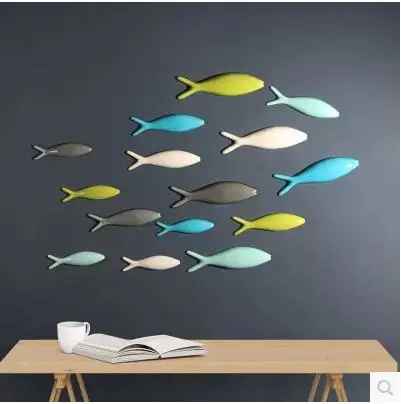 Cheap Three-dimensional wall stickers, creative fish model crafts, TV background wall wall soft decorations, living room dining room w Cheap Three-dimensional wall stickers, creative fish model crafts, TV background wall wall soft decorations, living room dining room w