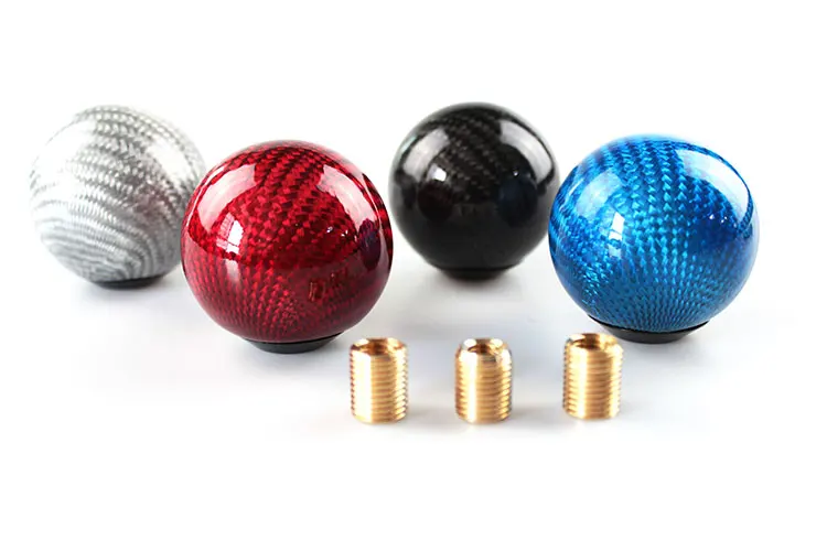 

RASTP-Racing Colorful Carbon Fiber Aluminum Car Gear Shift Knob Shifter Lever Universal Fit For Manual Transmission RS3-SFN031