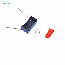 10 шт. 1xd-тип батарея Чехол держатель Гнездо распределительная коробка для проводов с 15 см провода, JST 2,54 Мужской Заголовок и щипцы