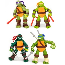 4 шт./лот черепашки ниндзя черепахи Европа и Америка стиль аниме Рисунок Микеланджело Донателло Леонардо Рафаэль руки и ноги могут двигаться игрушки