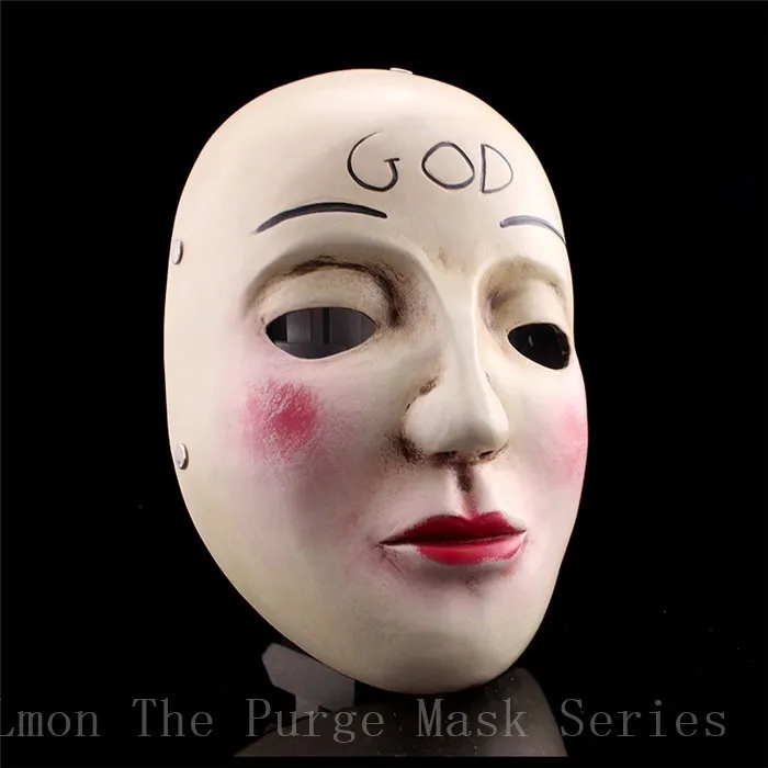 Free Shipping Resin The Purge Anarchy GOD MASK MOVIE FANCY DRESS ADULT CHILD Costume Prop 
